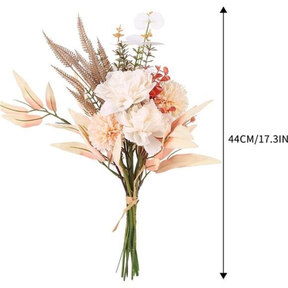 2  Artificial Flowers Bouquet for Silk Flower Arrangements (Champagne) - Picture 3 of 7